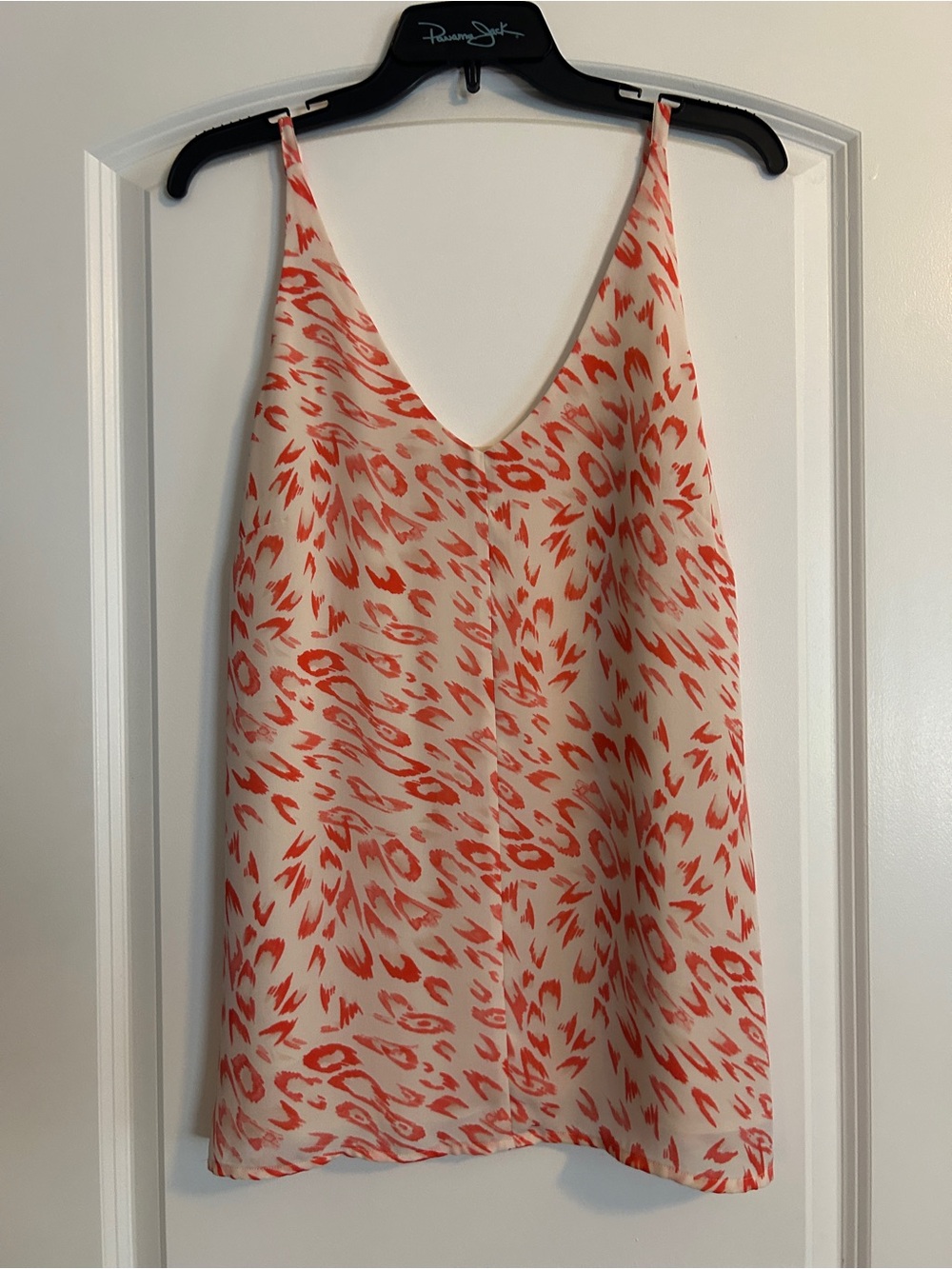 CAbi Pink and Cream Printed Cami
